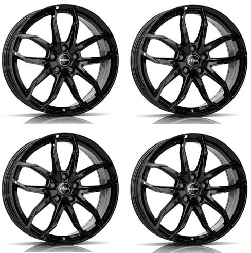 4x Rial Felgen Alufelgen Lucca 8.0Jx18 ET45 5x112 diamant-schwarz kompatibel mit MERCEDES-BENZ A 45 A B C C63 CLA E EQA GLA 45 GLA GLB GLK S V Vit