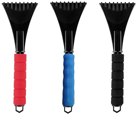 3pc Eiskratzer Auto,Mit Ergonomischem Softgriff,Stabil Langlebig,Für Windschutzscheibe,Schnell Effizient,Ultra Schneller Profi Scheibenkratzer Aus Hochstabilem Abs,Scheibenkratzer Auto (3pc)