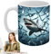 Shark Mug, 3D Coffee Mug - Ceramic Shark Water Mug | Large Capacity Coffee Mug, Creative Tea Cup Container for Christmas and Birthday, Dishwasher and Micr Safe