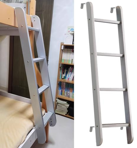 Hochbett Leiter Boden Wohnmobil für den Dachboden zu Hause, Holzleiter für Etagenbett – 4/5-stufige Etagenleiter für Wohnmobile, Ersatz für Etagenbett, schräge Leiter, verstellbare Hängelei