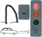 SAYEYBU Garagen-Parksensor Garagen-Einparkhilfe, Parksensor FüR Die Wandmontage In Garage, Parkstopper FüR Garage, Auto-Stoppanzeige Mit Dreifarbiger Ampel,Grau