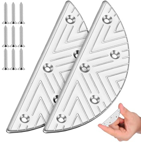 MOLUCKFU Protections métalliques en forme de croissant pour talons Plaques de réparation de talon en fer pour bottes et chaussures d'homme Coussinets antidérapants pour réparation durable