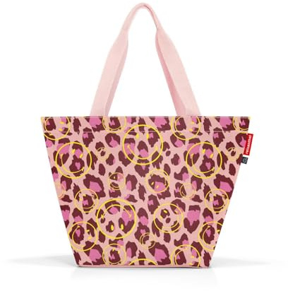 reisenthel shopper smiley® leo blush – Geräumige Shopping Bag und edle Handtasche in einem – Aus wasserabweisendem Material