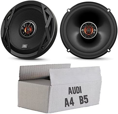 Lautsprecher Boxen Einbauset passend mit JBL Club 6522 | 2-Wege | 16,5cm Koax Auto Einbauzubehör - für Audi A4 B5 Ablage Heck