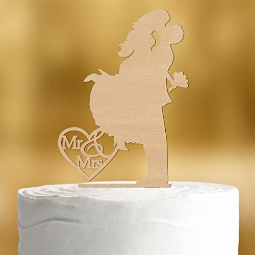 Cake Topper Sprung [mit Schriftzug] - deko Holz Hochzeit deko Hochzeitstorte Kuchendeko Tortendekoration Verlobung Tortenstecker Tortendeko Wedding cake