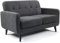 WeDoSofas - Elegant 2 Seater Sofa - Lavish Chenille Fabric Chair, Ideal Sofa for Living Room or Sofa for Bedroom, Stylish Living Room Chair, Chair for Bedroom (Charcoal)