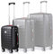 MONZANA® Valise Rigide Exopack Noir Taille M Serrure TSA 4 Roues 360° Poignée télescopique Plastique ABS Voyage Avion