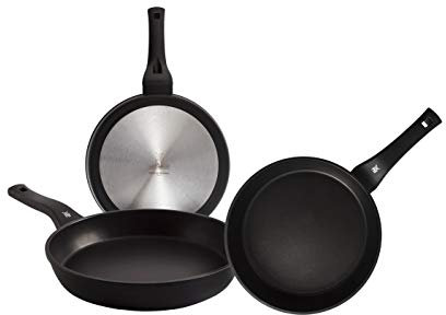 WMF Permadur Premium - Set de 3 Sartenes de 20, 24 y 28 cm de Aluminio Fundido, con Antiadherente para Todo Tipo de Cocinas Incluido Inducción, Fabricado en Alemania