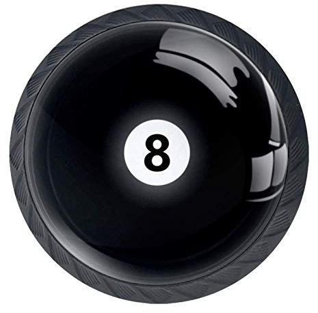 8 Ball Pool Cabinet Door Knobs Handles Pulls Cupboard Handles Drawer Wardrobe 4pcs