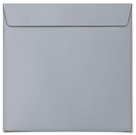 (30 x) Briefumschläge - Grau - Quadrat Briefumschlag Kuvert Briefkuvert Umschlag