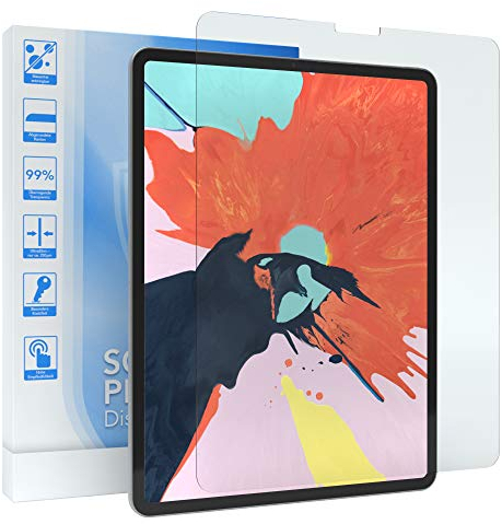 EAZY CASE - Displayschutzfolie kompatibel mit iPad Pro 12,9 2018 Displayschutz Glas 12,9 Zoll Glasfolie 9H Härte 0,3mm dünne Tabletschutzfolie Tablet Schutzglas Folie Transparent Ultra Klar