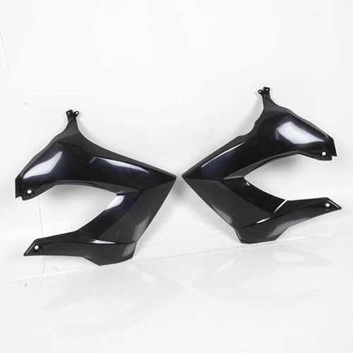 Écope de radiateur Générique compatible avec moto Derbi 50 Senda R paire noir brillant