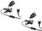 ledscom.de 2 Stück Klemmleuchte LIK, Schalter, schwarz matt, 1x E27 max. 60W