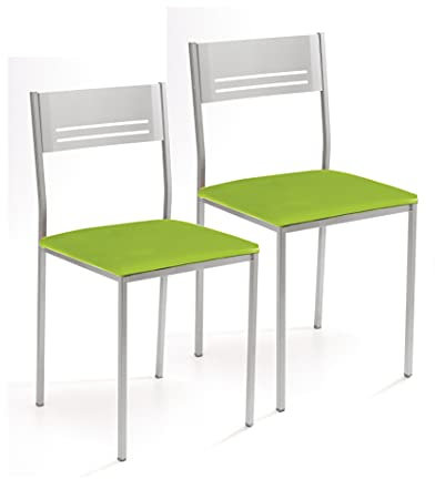ASTIMESA SCSIVE Silla de Cocina, Estructura Metal, Verde, Altura de Asiento 45 cms
