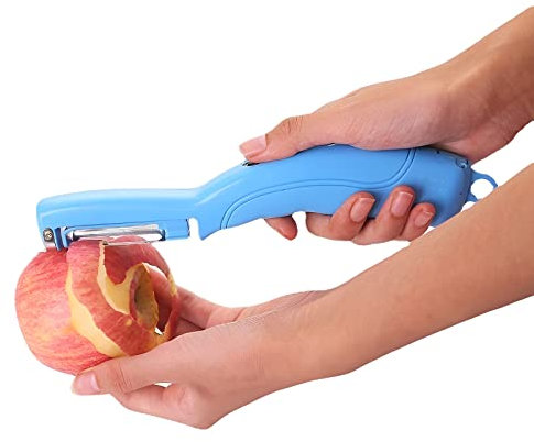Econome legumes Professionnel,Eplucheur Electrique,eplucheur De Pomme Electrique,epluche Legumes postuler à Légumes,Éplucheur de Pommes de Terre de Cuisine Utilisé pour Pommes mangues (Bleu)