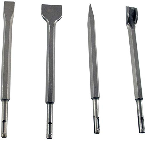4 PC SDS Plus Chisel Gouge Set Point Flat C8060