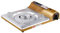 BESTonZON Gaskocher Rostfreies Kochgeschirr Gasherd Gas- Kochfeld Brenner Tragbare Edelstahl Gasherd Top Camp Herd Kessel Outdoor Gas Herd für Home Küche Picknick Camping Goldene