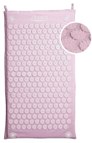 ShaktiMat [Das Original seit 2007] Akupressurmatte zur Entspannung für Rücken, Nacken, Füße, Ethische Handarbeit, GOTS-zertifizierte Bio-Baumwolle, Rosa