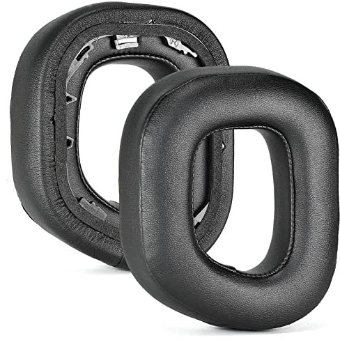 HS80 RGB dickere Ersatz-Ohrpolster – Ersatz-Ohrpolster, kompatibel mit kabellosen Corsair HS80 RGB-Kopfhörern, hochdichter Geräuschunterdrückungsschaum, zusätzliche Dicke (schwarzes Protein)