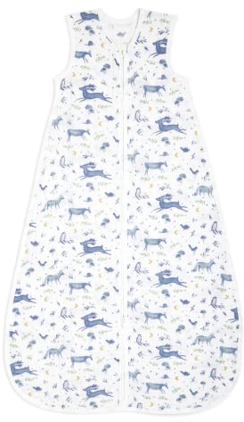 aden + anais™ Schlafsack, 1,0 TOG Wert, tragbare Decke für Babys, Bunte Muster für Mädchen & Jungen, Schlafsack für Neugeborene aus 100% Bio-Baumwoll-Musselin, Outdoors (18-36 Monate)