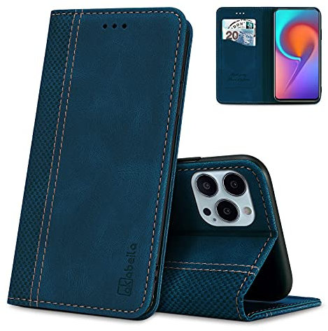 AKABEILA Hülle Kompatibel mit iPhone 14 Pro Max, Premium PU Leather Flip Folio Wallet Book Case Hülle Cover with Magnetic Closure Stand Card Slot