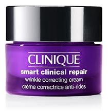Clinique Smart Clinical Repair Wrinkle Correcting Anti Aging Face Cream With Hyaluronic Acid + Peptides For All Skin Types | Hydrating, Mini Travel Size, 0.5 Fl Oz