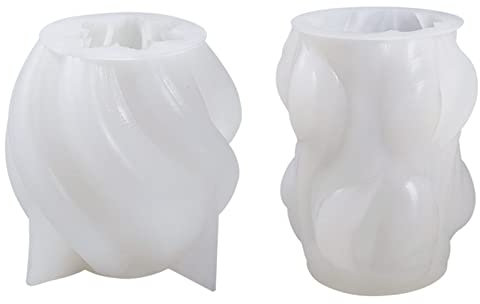 3D Spiral Kerze Silikonform DIY Handgemacht Aromatherapie Kerzenform Spirale Wirbel Ball Formen Kerzengiessform Seife Form Kerzenformen zum Gießen für Handarbeit Duftkerze Seife(2-teiliges Set)