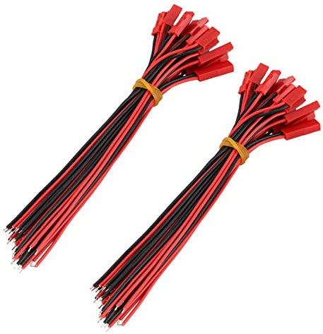 KVSERT 20 Paar 150 mm JST-Verbindungsstecker Kabel Stecker + Buchse für RC BEC Batterie