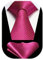 HISDERN Cravates pour hommes Rose Rose 3,4 pouces Cravate et pochette de costume Cravate en soie classique pour les affaires de fête de mariage
