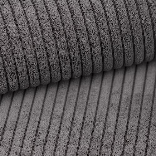 4L Textil Polsterstoff Möbelstoff Gestreifter Kord Stoff als Meterware Breitcord Cord-Optik