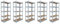 Set 5 Scaffali In Metallo E Legno MDF Con 5 Robusti Ripiani Regolabili Design Modulare Portata Del Singolo Scaffale Fino a 875 kg Kit Per Officina Garage Capannone Magazzino Cantina 180 x 90 x 40 cm