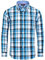 J.VER Trachtenhemd Kariertes Herren Hemd Oktoberfest Oberhemden Langarm Freizeithemd Button Down Regular Fit Karohemd Karneval Shirt mit Tasche,Schwarz Blau Weiß,XL