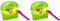 Fackelmann Conservador-Transportador Kiwi + Cuchara, polipropileno, ABS, color verde y fucsia, 1 ud. (Paquete de 2)