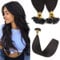 Sindra U Tip Extensions Real Human Hair Natural Black 50 Strands 40g 14 Inch U Tip Hair Extensions Keratin Fusion Straight #1B 14inch