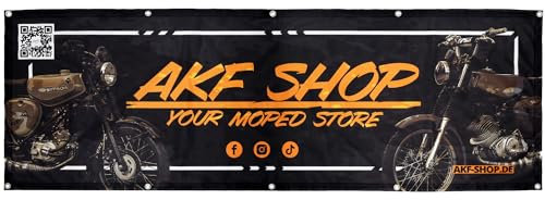 XL-Werkstattbanner AKF Shop - your moped store 215x73cm