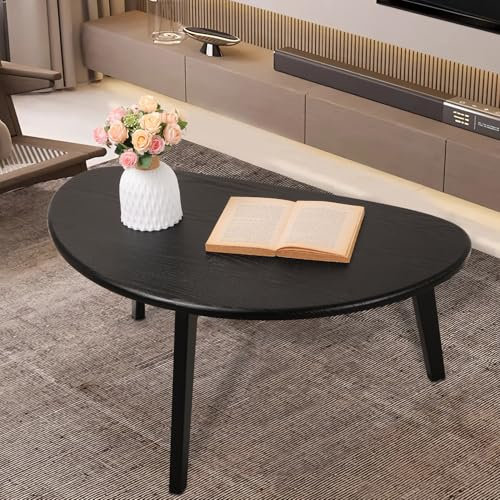 WDSHIYI Couchtisch Modern Oval Couchtische Retro Center Tisch für kleinen Raum Mid Century Couchtisch, Zeitgenössische dreieckige tische, Wohnzimmer, Schlafzimmer - nachttische und EIN büro