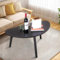 WDSHIYI Couchtisch Modern Oval Couchtische Retro Center Tisch für kleinen Raum Mid Century Couchtisch, Zeitgenössische dreieckige tische, Wohnzimmer, Schlafzimmer - nachttische und EIN büro