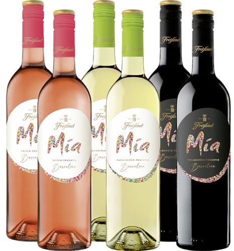 Mischpaket spanische Weine Freixenet Mia (9x0,75 l) - 3x Mia Tinto, 3x Mia Blanco, 3x Mia Rosado