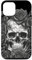 Hülle für iPhone 15 Skeleton Metalhead Skulls and Roses Rock aus Metall, anthrazit