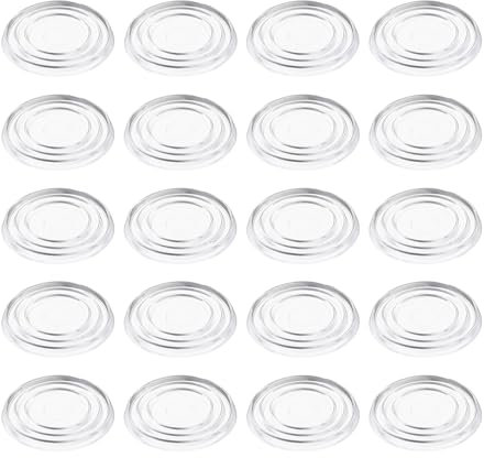 QUARKZMAN 20pcs Verre Table Haut Pare-Chocs, 24 mm/0,94 Dia Rond Clair Caoutchouc Antidérapant Verre Table Coussin, Non Adhésif Antidérapant Dérapant Pare-Chocs pour Verre Table Dessus