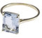 PERORNO Ring mit achteckigem blauem Topas, Edelstein, 10 x 8 mm, iin Gelbgold, Gold, Blauer Topas