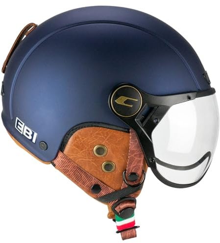 CGM EBI Casque de Ski Unisexe pour Adulte, Bleu Satin, M (57-58cm)