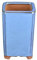 Maceta para bonsai cuadrada (estilo cascada) en gres esmaltado azul 5,5x5,5x14 cm - SF38