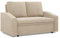 Mebligo - Sofa 2 Sitzer mit Schlaffunktion 148 x 90 x 87 cm NEO-Kollektion, Sofa Cord, Kleine Couch, Schlafsofa mit Bettkasten, Wohnzimmer Möbel, Schlafcouch Klein Beige
