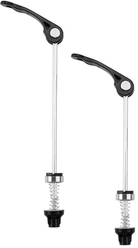 Quick Release Skewer, Bike Wheel Hub Skewers Wheel Nuts Mountain Bike Parts Front and Rear Quick Release Bolts for MTB Accessories, Road Bike, Mountain Bike 1 Pair Black