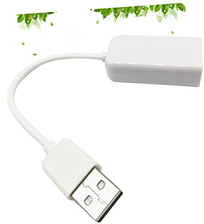 Housoutil Suono Per Notebook Scheda Audio Usb 2.0 Scheda Audio a 7.1 Canali Suono Con La Linea Del Cavo Convertitore Splitter Audio Stereo Esterno Usb Scheda Adattatore Audio Usb Bianca