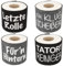 4er Set Toilettenpapier Banderole mit lustigen Sprüchen | Klopapierverstecker | WC Papier Lustig | Cover WC Rolle | Filzhülle (Gemischt 4 er Set)