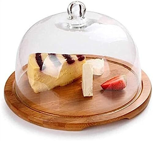 JvFbjLF Piatto Tondo in Legno for Dolci al Formaggio con Manico(30 * 30 * 20CM)