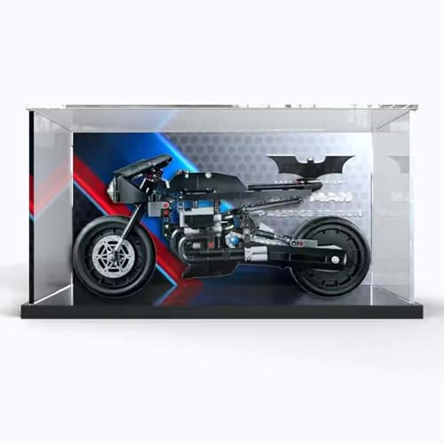 BoHeart Acrylic Display Case for Lego 42155 Technic THE BATMAN – BATCYCLE Set, Dustproof Display Box for Models Collectables (Only Case) Visit the icuanuty Store