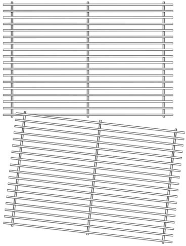 Dictirdy 49,5 cm 304 Edelstahl Grillroste für Weber Genesis 300 Serie E310 E320 E330 S310 S320 S330 EP-310 EP-320 EP-330 Gasgrills 2er-Pack Grillroste Ersatzteile für Weber 7524, 7524 8 EU:
